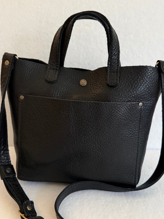 Portland Leather Handbags - EUC Portland Leather Goods PLG Pebbled Black Mini Crossbody Classic